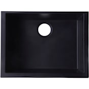 ALFI brand Alfi Trade 23-5/8" Undermount Single Basin Granite Composite Kitchen Sink Black