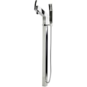 ALFI brand Floor Mounted Tub Filler with Metal Lever Handle and Personal Hand Shower Polished Chrome