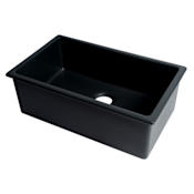 ALFI brand 29-7/8" Undermount Single Basin Fireclay Kitchen Sink Black Matte