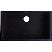 ALFI brand Alfi Trade 29-7/8" Undermount Single Basin Granite Composite Kitchen Sink Black