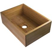 ALFI brand 30" Kitchen Sink Farmhouse Sink Made of Bamboo Single Basin Natural Wood