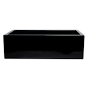 ALFI brand 33-1/8" Farmhouse Single Basin Fireclay Kitchen Sink Black Gloss