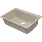 ALFI brand Alfi Trade 33" Drop In Single Basin Granite Composite Kitchen Sink Biscuit