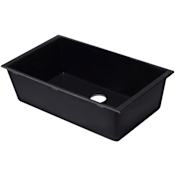 ALFI brand Alfi Trade 33" Undermount Single Basin Granite Composite Kitchen Sink Black