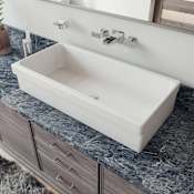 ALFI brand 36" Fireclay Undermount or Vessel Bathroom Sink White