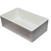 ALFI brand 33" Single Basin Fireclay Kitchen Sink for Farmhouse Installations White