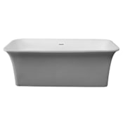 ALFI brand 67" Resin Soaking Bathtub for Free Standing Installations with Center Drain, Pop-Up Drain Assembly and Overflow Matte White