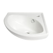 ALFI brand 22" Oval Vitreous China Wall Mounted Bathroom Sink with Overflow and 1 Faucet Hole White