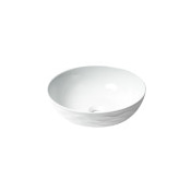 ALFI brand 15-1/8" Circular Porcelain Vessel Bathroom Sink and 0 Faucet Holes at 0" Centers White