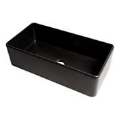 ALFI brand 35-7/8" Farmhouse Single Basin Fireclay Kitchen Sink Black Matte
