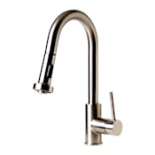 ALFI brand 1.66 Touchless GPM Single Hole Faucet Pull-Down Kitchen Faucet- Includes Escutcheon Brushed Nickel