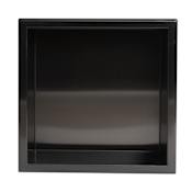 ALFI brand 12" Stainless Steel Recessed Shower Shelf Brushed Black