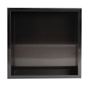 ALFI brand 16" Stainless Steel Recessed Shower Shelf Brushed Black