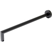 ALFI brand 15-3/4" Wide Rounded Shower Arm Black Matte
