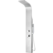 ALFI brand Alfi Trade Pressure Balanced Shower Panel with Hand Shower, Bodysprays, Hose, and Valve Trim Brushed Stainless Steel