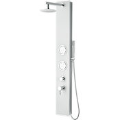 ALFI brand Alfi Trade Pressure Balanced Shower Panel with Shower Head, Hand Shower, Bodysprays, and Hose White