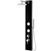 ALFI brand Alfi Trade Pressure Balanced Shower Panel with Shower Head, Hand Shower, Bodysprays, and Hose Black