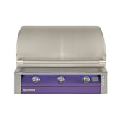 Alfresco 82,200 BTU 36 Inch Wide Liquid Propane Built-In Grill with Intelli-Temp Blue Lilac