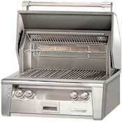 Alfresco 55000 BTU Output 30 Inch Wide Liquid Propane Grill with Infrared Rotisserie Stainless Steel