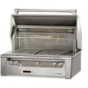 Alfresco 82500 BTU Output 36 Inch Wide Liquid Propane Grill with Infrared Rotisserie Stainless Steel