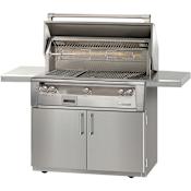 Alfresco 82500 Total BTU 42 Inch Wide 3 Burner Liquid Propane Outdoor Grill with Sear Zone on Cart Stainless Steel