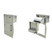 Alfresco 17 Inch Wide Towel Holder with Right Hand Door Swing Stainless Steel