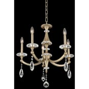 Allegri Floridia 5 Light 23" Wide Chandelier Matte Brushed Champagne Gold