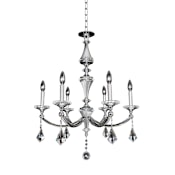 Allegri Floridia 6 Light 1 Tier Chandelier Polished Chrome