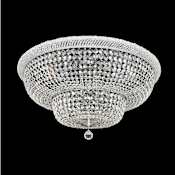 Allegri Napoli 18 Light 34" Wide Ceiling Fixtures with Crystal Accents Polished Chrome