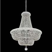 Allegri Napoli 21 Light 34" Wide Empire Chandelier with Crystal Accents Polished Chrome