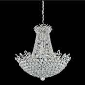 Allegri Treviso 21 Light 30" Wide Crystal Empire Chandelier Chrome / Clear Firenze