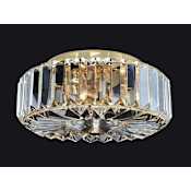 Allegri Julien 2 Light 9-1/2" Wide Flush Mount Drum Ceiling Fixture 18K Gold / Clear Firenze