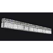 Allegri Vanita 10 Light 46" Wide Bathroom Bath Bar Chrome / Clear Firenze