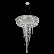 Allegri Cascata 3 Light 32" Wide Crystal Chandelier Chrome / Clear Firenze