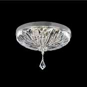 Allegri Orecchini 3 Light 16" Wide Flush Mount Ceiling Fixture 2-Tone Silver / Clear Firenze