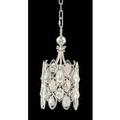 Allegri Prive Single Light 8" Wide Crystal Mini Pendant 2-Tone Silver / Clear Firenze