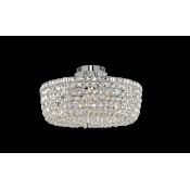 Allegri Cessano 5 Light 18" Wide Semi-Flush Ceiling Fixture Chrome / Clear Firenze