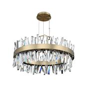 Allegri Glacier 2 Light 32" Wide LED Pendant Brushed Champagne Gold