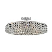 Allegri Loro 20" Wide Semi-Flush Ceiling Fixture with Firenze Crystal Chrome