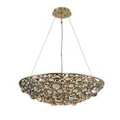 Allegri Ciottolo 24" Wide Pendant with Firenze Crystal Brushed Champagne Gold