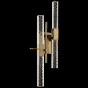 Allegri Apollo 4 Light 28" Tall LED Wall Sconce with Firenze Crystal Brushed Champagne Gold