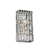 Allegri Rettangolo 13" Tall ADA Wall Sconce with Firenze Crystal Chrome