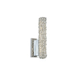 Allegri Lina 14" Tall LED Wall Sconce with Firenze Crystal Chrome