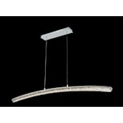 Allegri Aries 60" Wide LED Linear Chandelier with Firenze Crystal Chrome