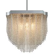 Allegri Tenda 28" Wide Pendant with Firenze Crystal Chrome
