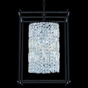 Allegri Joni 23" Wide Pendant with Firenze Crystal Matte Black