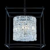 Allegri Joni 27" Wide Pendant with Firenze Crystal Matte Black