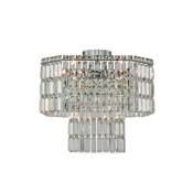 Allegri Livelli 6 Light 20" Wide Semi-Flush Waterfall Ceiling Fixture Polished Chrome