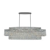 Allegri Livelli 15 Light 60" Wide Crystal Linear Chandelier Polished Chrome