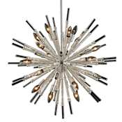 Allegri Sprazzo 19 Light 28" Wide Crystal Sputnik Chandelier Polished Silver / Clear Firenze